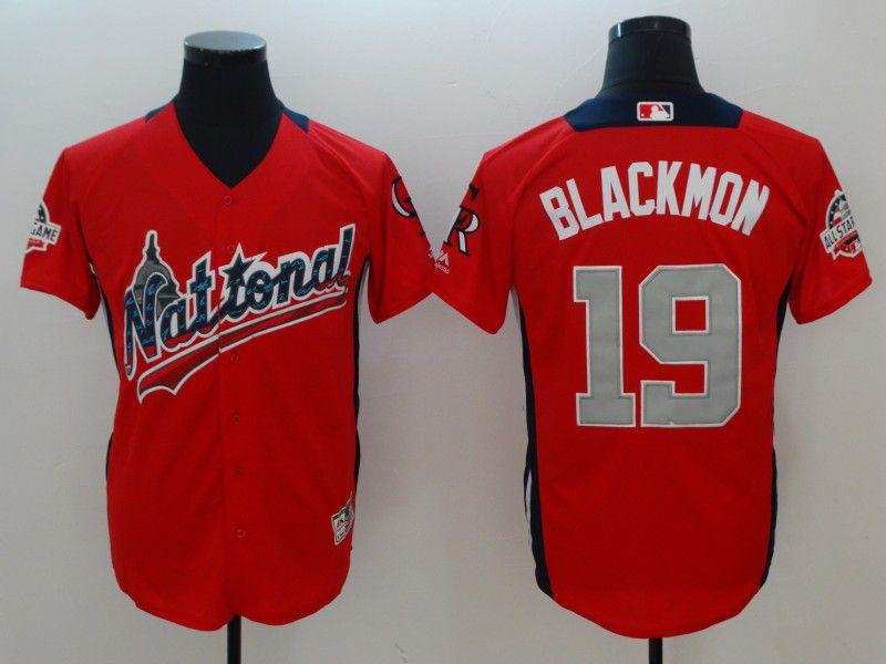 Men Colorado Rockies #19 Blackmon Orange All star MLB Jerseys->colorado rockies->MLB Jersey